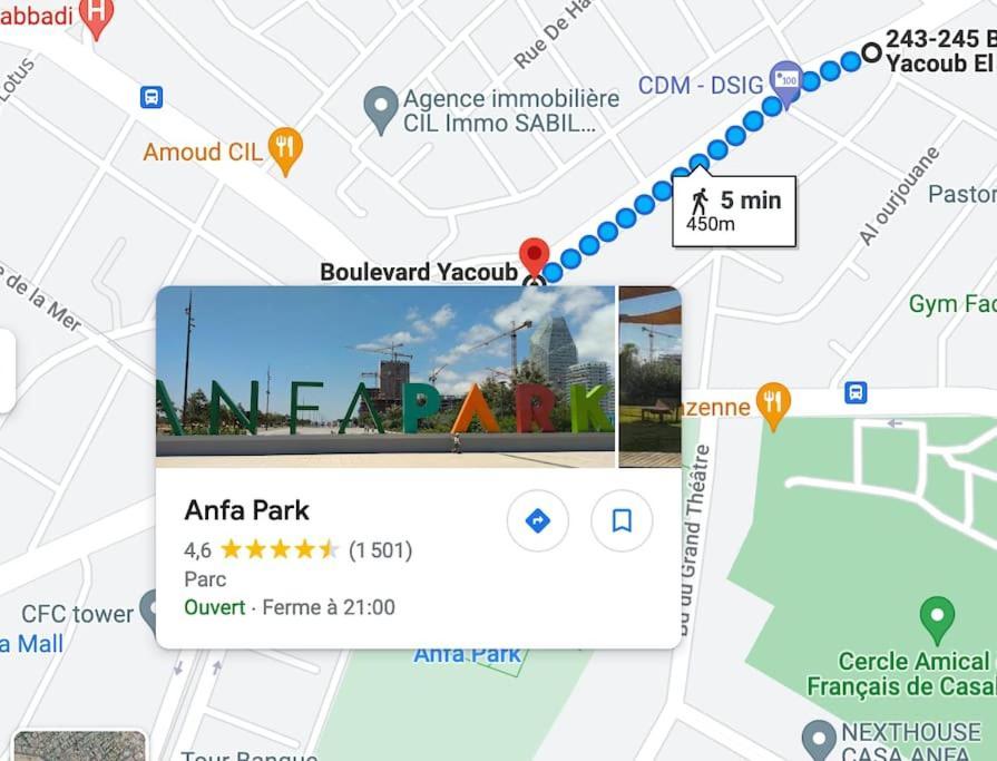 A 2 Minutes De Casa Finance City, Appartement Avec 2 Chambres Kazablanka Dış mekan fotoğraf